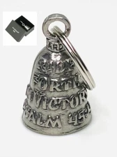 PSALM 45:4 RIDE FORTH GUARDIAN BELL WITH GIFT BOX HARLEY BIKER BELL RIDE TO LIVE