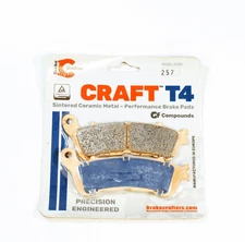 Motorcycle Brake Pads by Craft T4-257 for select Hondas & Suzukis / EBC FA388HH
