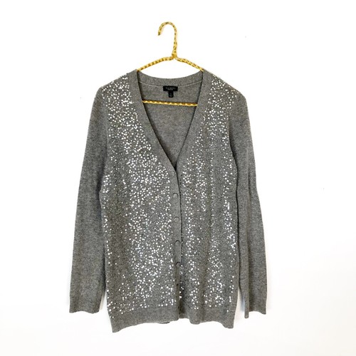 Talbots Heather Gray Metallic Silver 