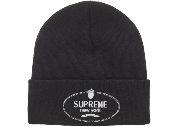 Taille OS   Bonnet noir Supreme Crest Beanie noir 
