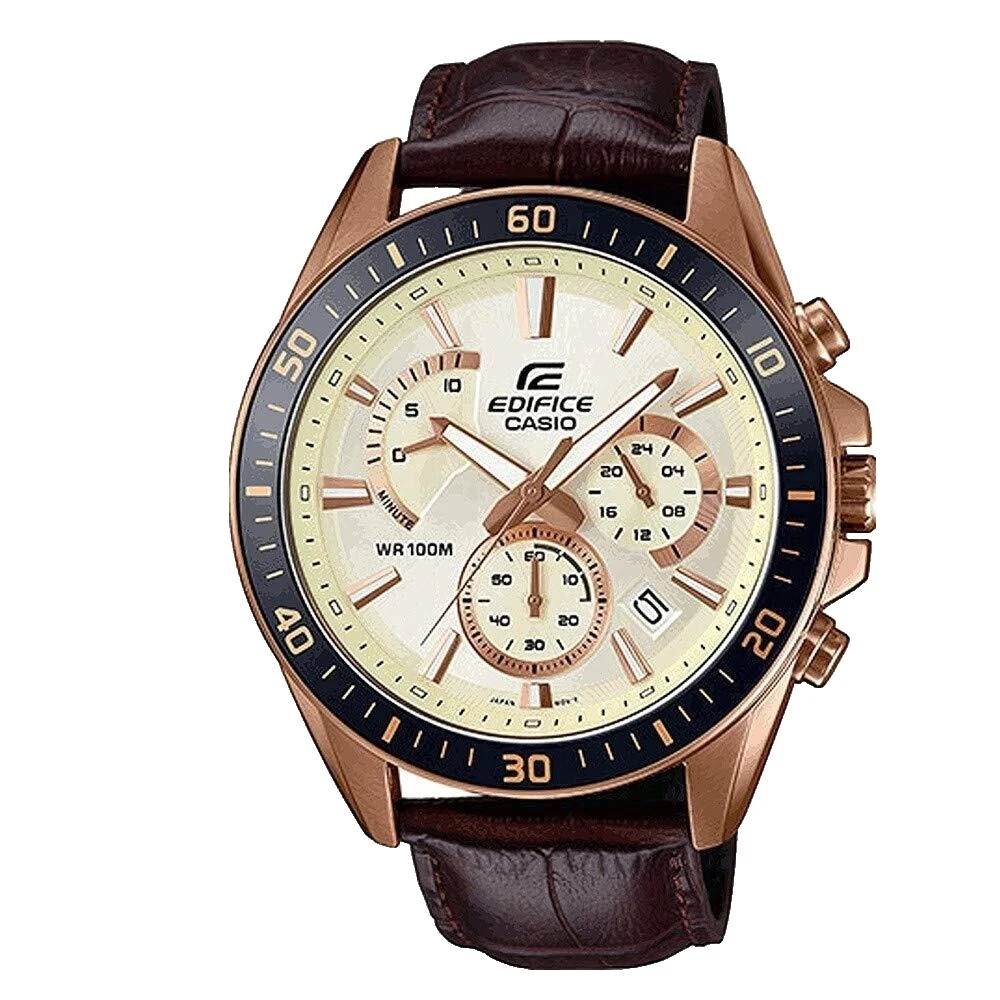 Faux Leather Strap Analog Wristwatches with Chronograph