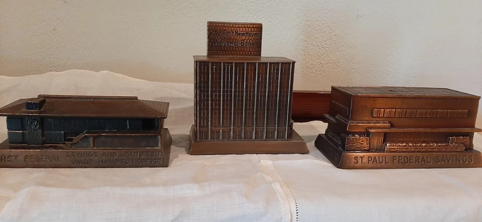 Lote de 3 edificios de recuerdo - St. Paul Federal, Wade Hampton, First New Haven Foto 3 de 4