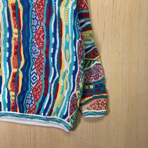 Vintage Coogi Sweater Adult Size Large Multi Color Long Sleeve Men's Pullover 90 - Picture 5 of 11