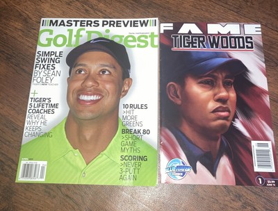 2x Golf Digest Magazine Tiger Woods Masters Preview Simple Swing Fixes Break 80