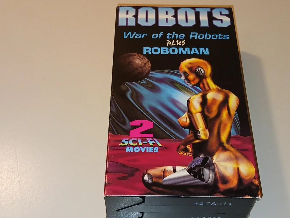 ROBOTS: WAR OF THE ROBOTS & ROBOMAN 2×VHS NTSC 1994 Simitar Vintage - Image 2 of 4