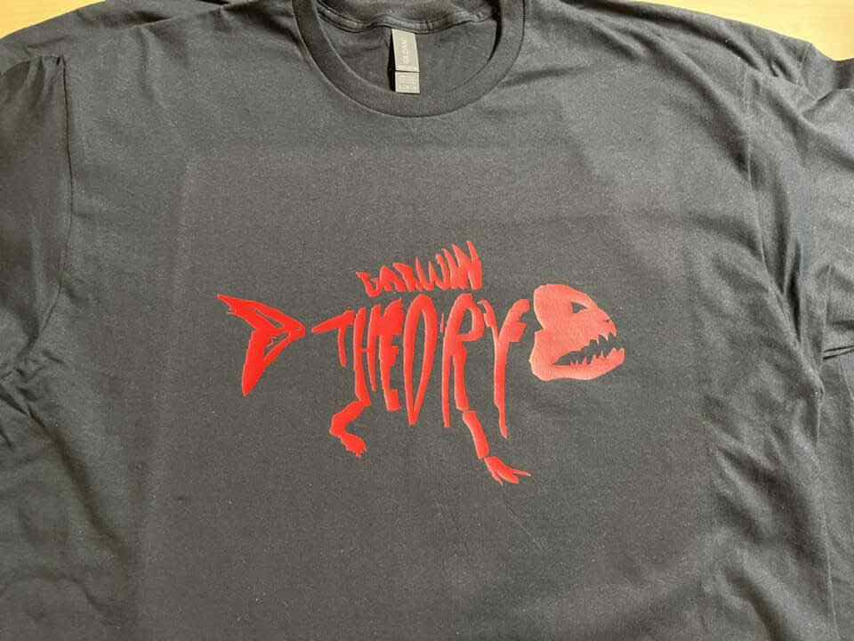 Darwin Theory Fish Atheist T shirt tee