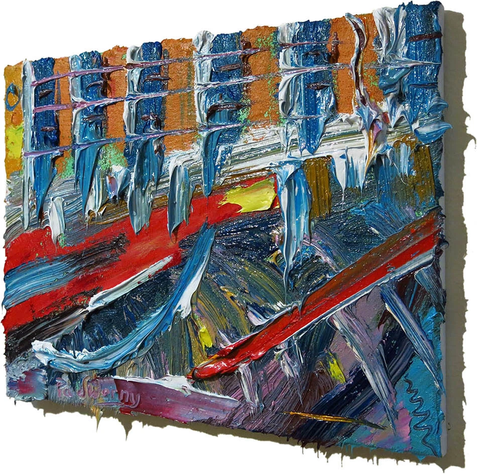 PINTURA ORIGINAL AL ÓLEO█DE COLECCIÓN█IMPRESIONISMO█ARTE█NATURALEZA SIN RESERVA PAISAJE POP ABSTRACTO Foto 4 de 4