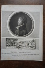 JEAN ANTOINE DEBRY (1760-1834). PORTRAIT ENGRAVING 18th century DEPUTE DE L'AISNE