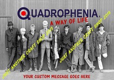 Quadrophenia A3 Size Movie Poster with your custom message printed Lambretta Mod