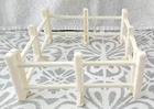 VINTAGE 4 PC LOT FISHER PRICE LITTLE PEOPLE BARNYARD WHITE FENCE