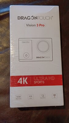 NEW/SEALED Dragon Touch Vision 3 Pro 4K Ultra HD Sports CAMERA Touch Screen 16MP
