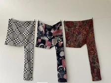 3 Vintage Women’s Necktie Collar Dickies Pull Through Neck Scarves