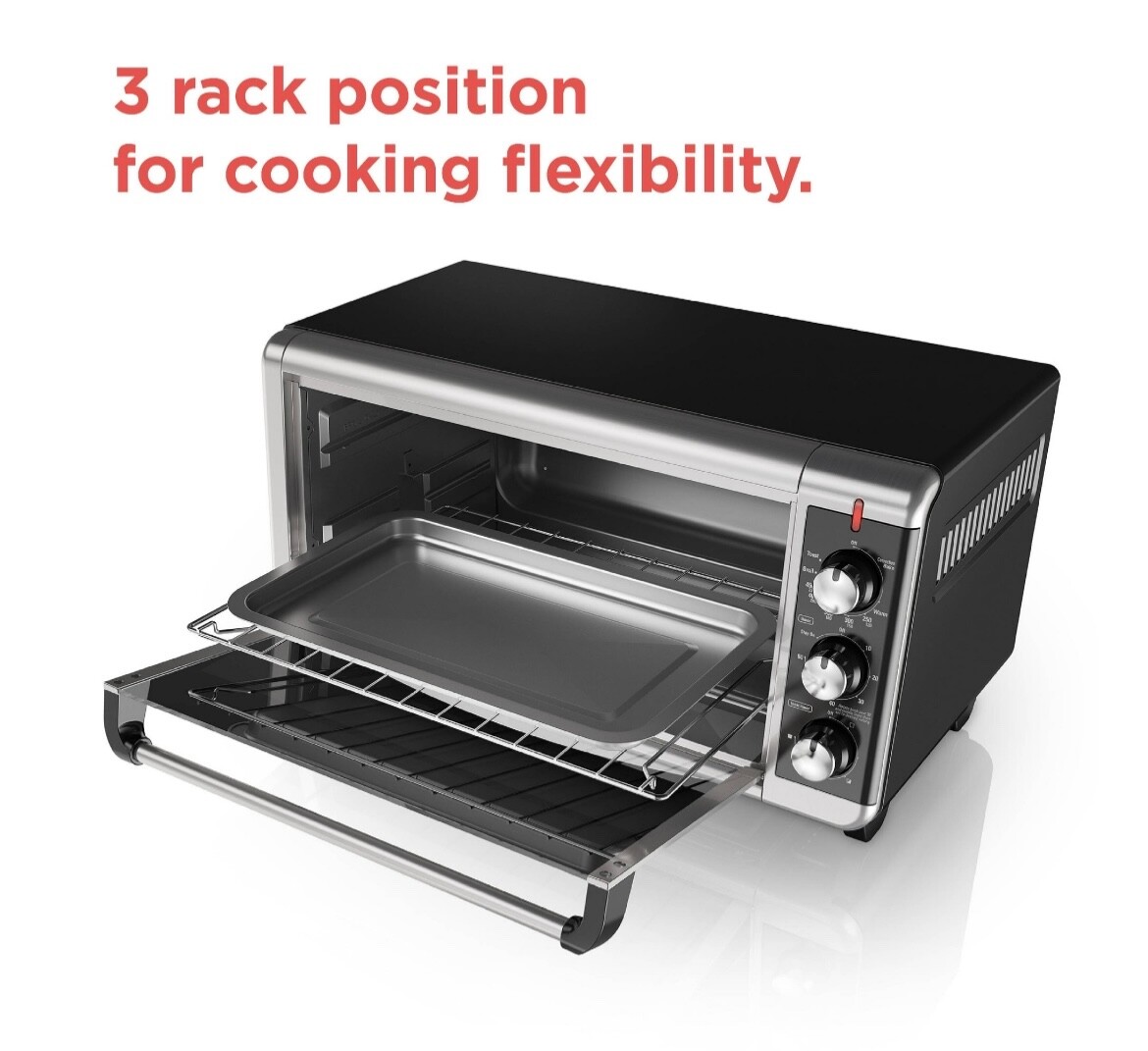 BLACK+DECKER TO3250XSB Extra Wide 8 Slice Convection Toaster Oven