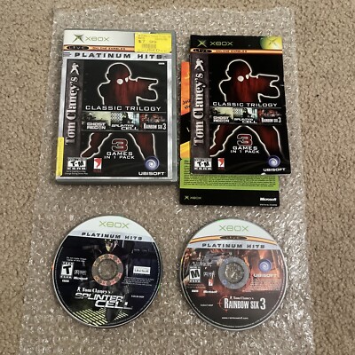 Tom Clancy's Classic Trilogy, Splinter Cell, Rainbow Six 3, (Xbox) Read Desc