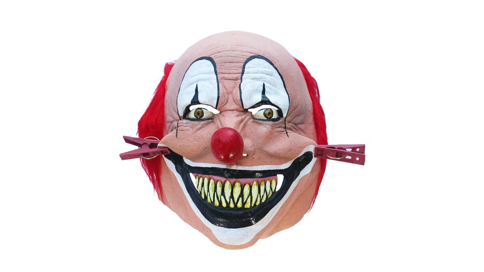 Ghoulish Productions Tweezer Clown Latex Face Mask Horror Halloween Cosplay - Image 2 of 4