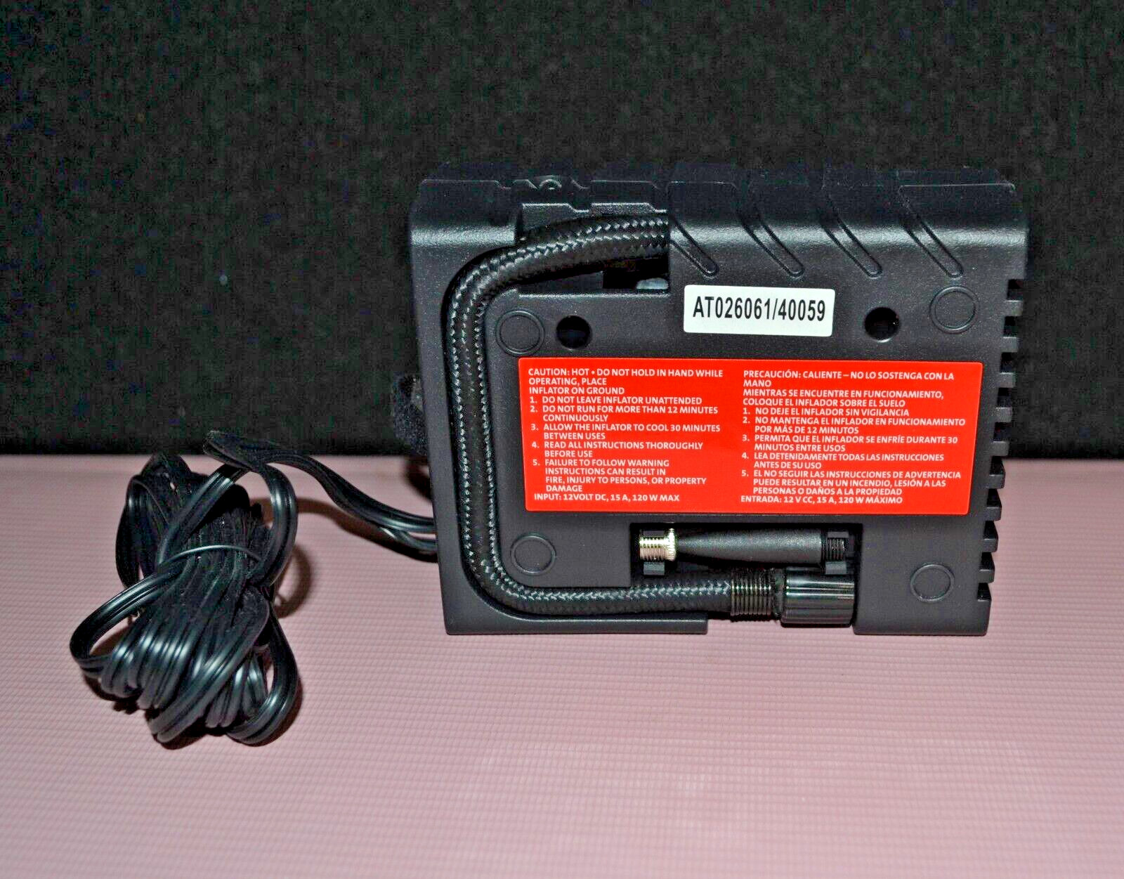Slime Tire Inflator Jr. Portable Tire Air Inflator w/ LED Light 40059 *OPEN BOX*
