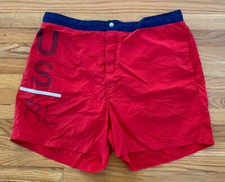 VTG 90s Polo Ralph Lauren US RL Swim Shorts SZ XL Snap Button Sport Trunks