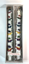 Vintage 12" Christmas Candles - Snowman Happy Holidays  Free Shipping