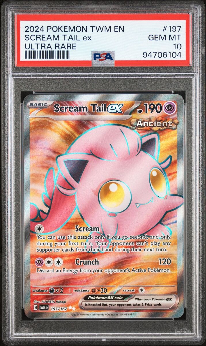 PSA 10 - 2024 POKEMON TWM EN-TWILIGHT MASQUERADE 197 SCREAM PSA 10 - 2024 POKEMON TWM EN-TWILIGHT MASQUERADE 197 SCREAM