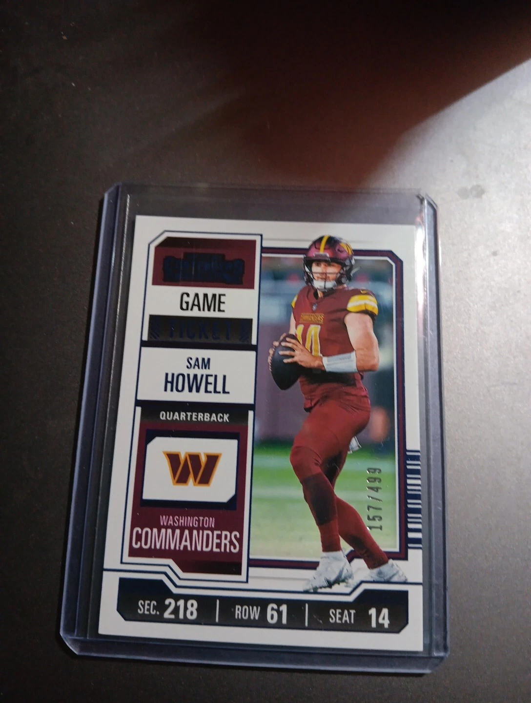 Sam Howell trading card