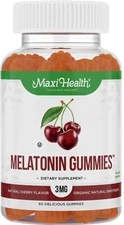 Maxi Health Melatonin 3 Mg Gummies - Natural Cherry Flavor - 60 Gummies