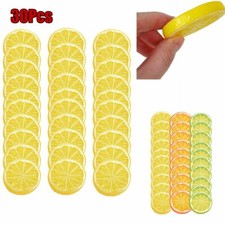 30Pcs Artificial Fake Lemon Slice Fruit Simulation Fake Lemon Slices Home Decor
