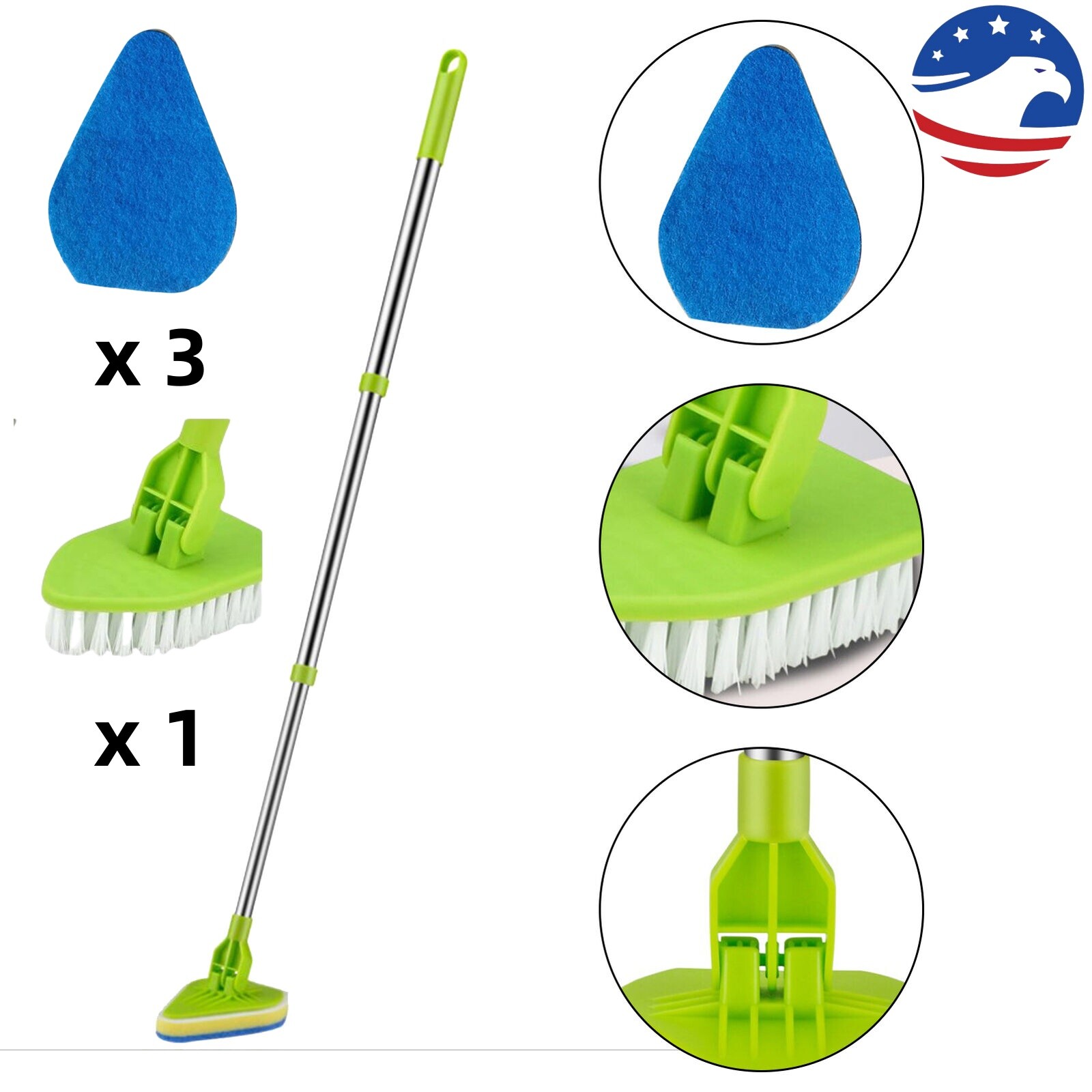 Scrub Cleaning Brush with Long Extendable Handle Shower Brush Scrubber Floor
