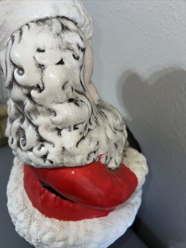 Vintage Retro Atlantic Mold Ceramic Winking Santa Claus 14” Large - Picture 9 of 11
