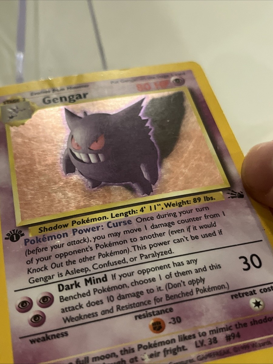 1999 gengar pokemon card 1999 Pokemon Fossil Holo Gengar #5 CGC 10 GEM MINT