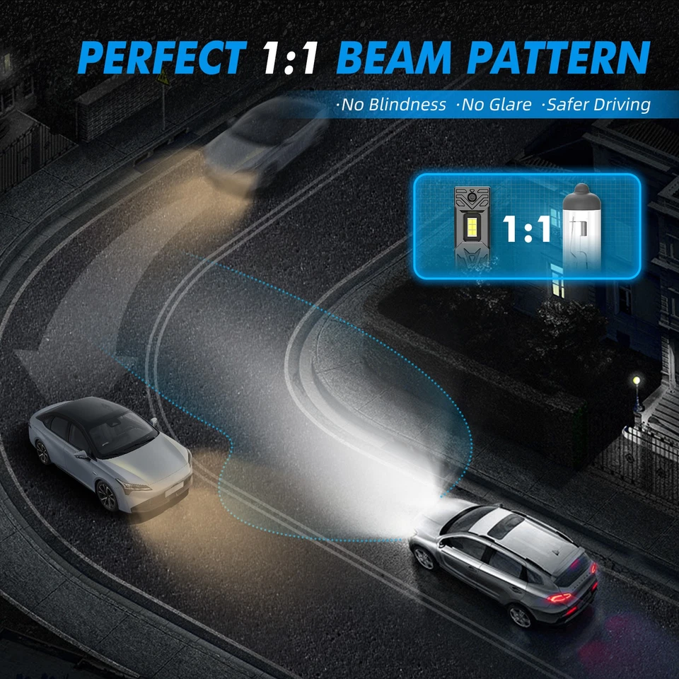 2 светодиодные лампы H1 100 Вт Canbus для Kia Forte5 2012-2016 яркие холодные белые - Изображение 4 из 4