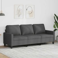 3-Sitzer-Sofa Dunkelgrau 180 Cm Stoff