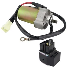 Starter Motor & Solenoid Relay for Polaris ATV Outlaw 90 Sportsman 90 2007-20...