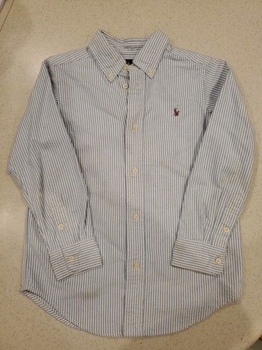 Ralph Lauren Polo Boys Size 6 Button Up Dress Shirt Pre Owned