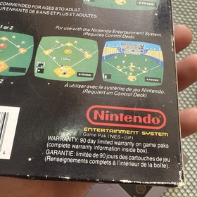 Matte Sticker Seal CANADA Baseball Nintendo NES Original Black Box Test Market