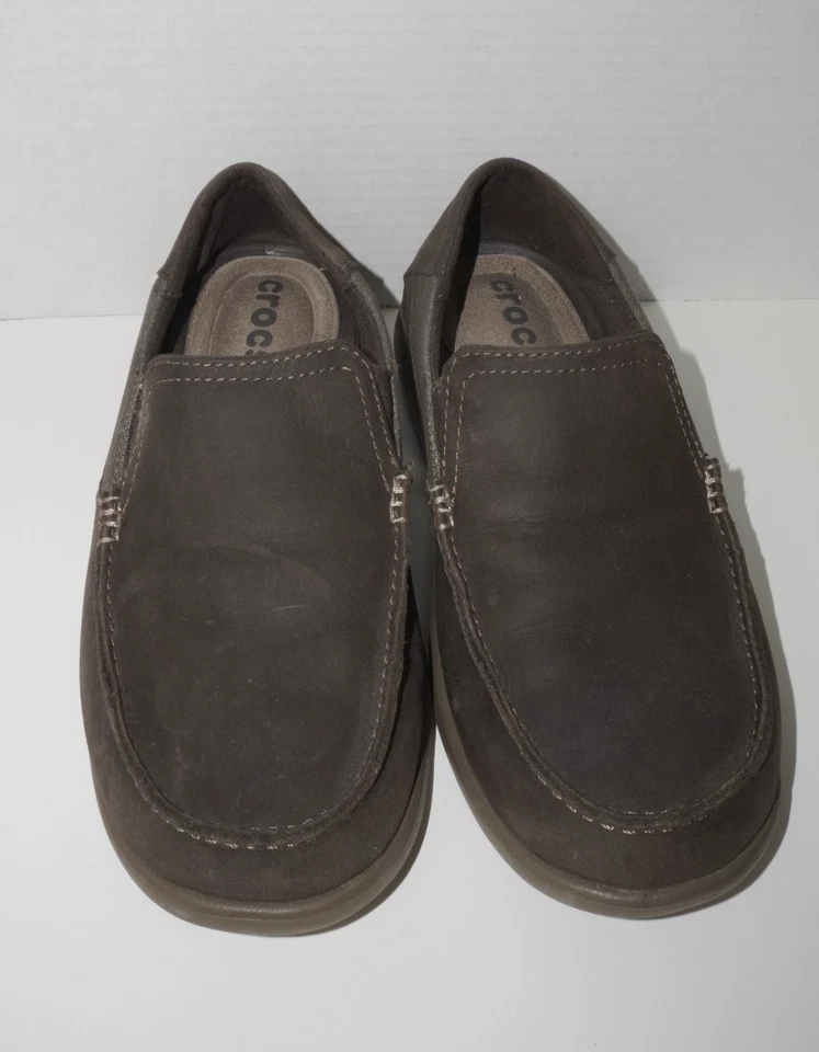Mocasín Crocs Santa Cruz Triple Confort Sin Cordones 202221 Hombre Talla 7 Cuero Marrón Foto 4 de 4