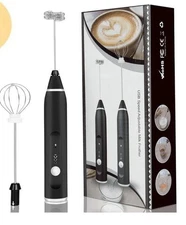 Electric Milk Frother - Wireless Handheld Blender, Portable Coffee Whisk Tool