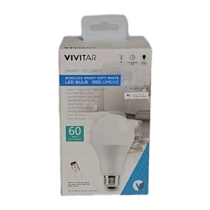 NEW! Vivitar Smart Security Wireless LED Smart Bulb 800 Lumen 60W Soft White