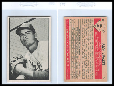 1953 Bowman Black & White #47 Jack Lohrke Philadelphia Phillies  (EX/EX MT)