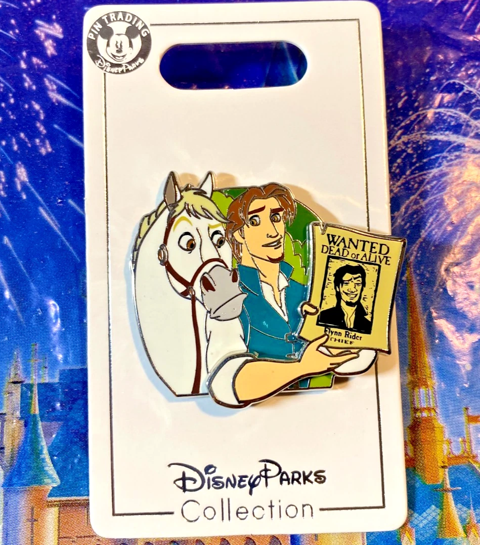 🎯 2018 Disney TANGLED Flynn Rider and Maximus WANTED DEAD or ALIVE LE 500 Pin