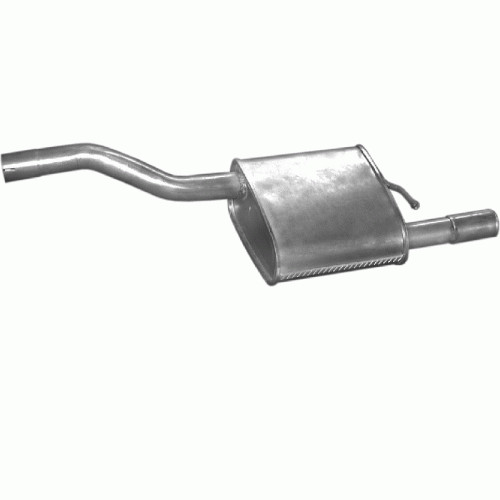 Silencieux arrière pour Ford Focus berline 4 portes 1.6 de 1998 à 2004 en acier aluminisé