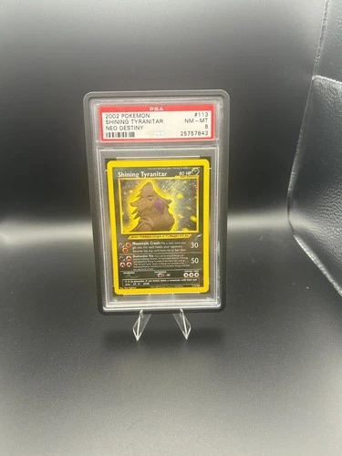 2002 POKEMON NEO DESTINY #113 SHINING TYRANITAR PSA 8