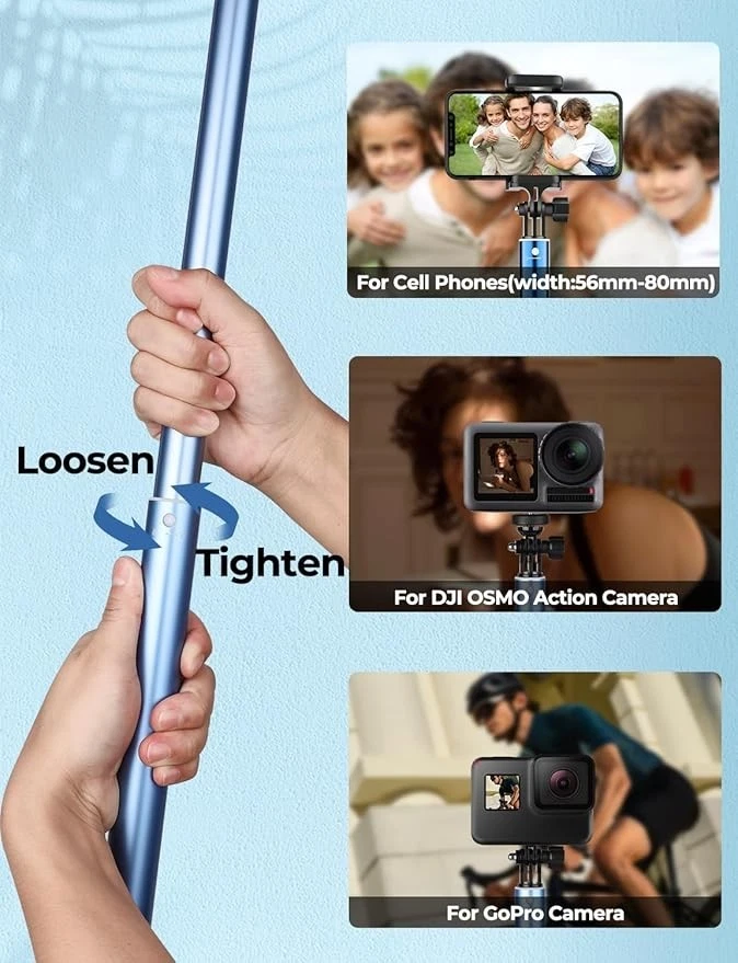 Topfit 118'' 9.8ft Long Selfie Stick for iPhone, Android, Extended Super Long - Image 3 of 4
