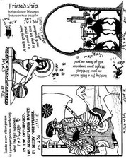 Unmounted Rubber Stamp Plate, Unmounted/Uncut Pink Rubber Stamps