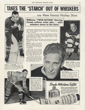 Hickety stars Eddie Shore Conacher Murdock & Patrick for Aqua Velva ad 1937