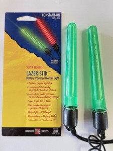 INNOVATIVE SCUBA CONCEPTS LAZER-STIK GREEN CONSTANT-ON PAIR