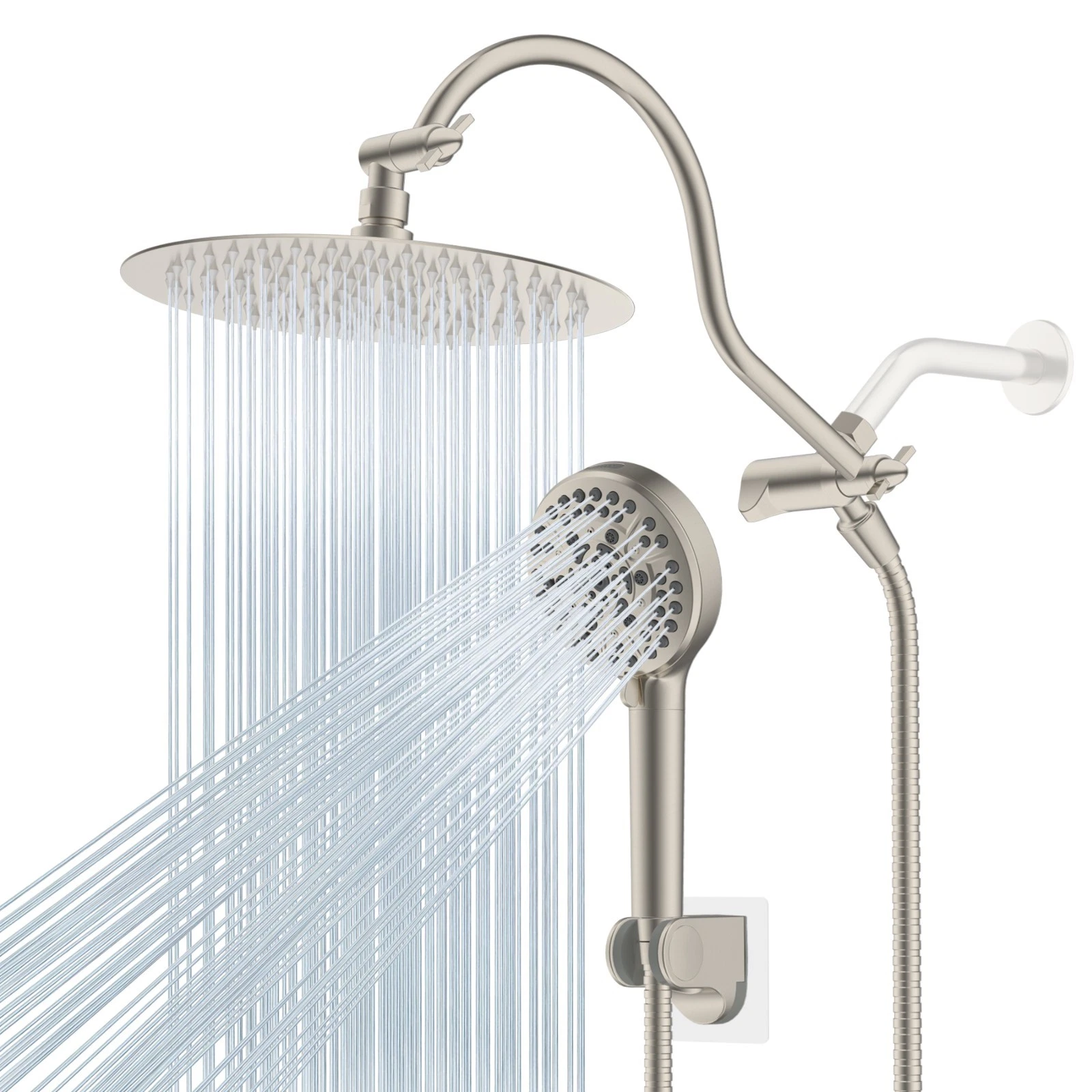 Hibbent Shower Head High Pressure Rainfall Shower Head Handheld Showerhead Combo
Opens in a new wind