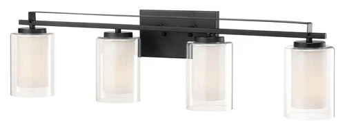 Minka Lavery 6104 Parsons Studio 4 Light 33"W Vantage Bathroom - Sand Coal - Picture 4 of 7