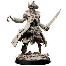 Skeleton Pirate 01 | Resin Miniature | 3D Printed D&D Figure | Tabletop RPG Mini