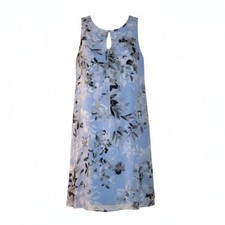 Calvin Klein Blue Floral Sleeveless Shift Dress Women’s Lightweight Summer