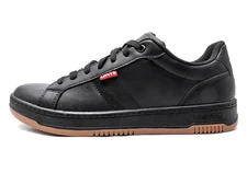 MENS LEVI'S CARSON LACE UP BLACK CASUAL FASHION SNEAKER SHOES